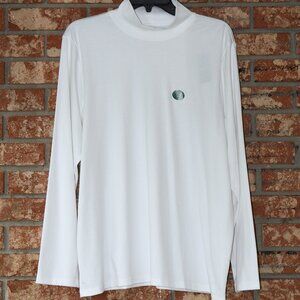 LL Bean White Mock Turtleneck NWT